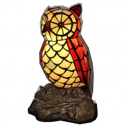 Tiffany Farvet Glas Bordlampe