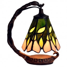 Tiffany Farvet Glas Bordlampe