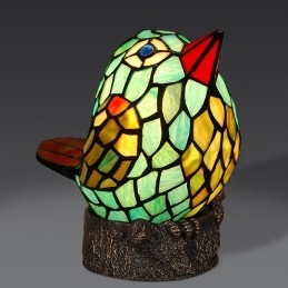 Bird Tiffany Farvet Glas...