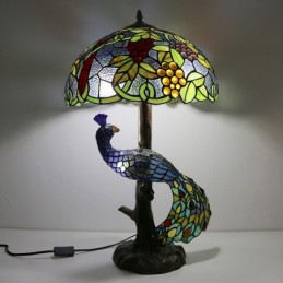 Tiffany Stil Bordlampe Med...