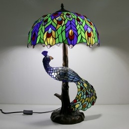 Tiffany Stil Bordlampe Med...