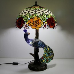 Tiffany Stil Bordlampe Med...