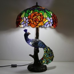 Tiffany Stil Bordlampe Med...