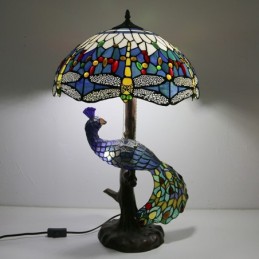 Tiffany Stil Bordlampe Med...