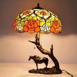 Farvet Glas Bordlampe...