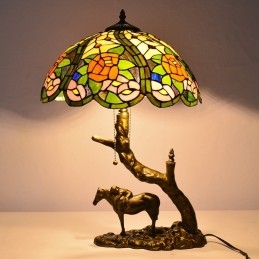 Farvet Glas Bordlampe...